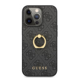 Guess iPhone 13 Pro Max Skal Ring Stand Grå