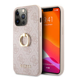 Guess iPhone 13 Pro Max Skal Ring Stand Rosa
