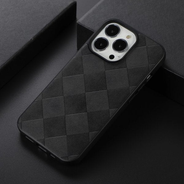 iPhone 13 Pro Max Skal Rutmönster Svart