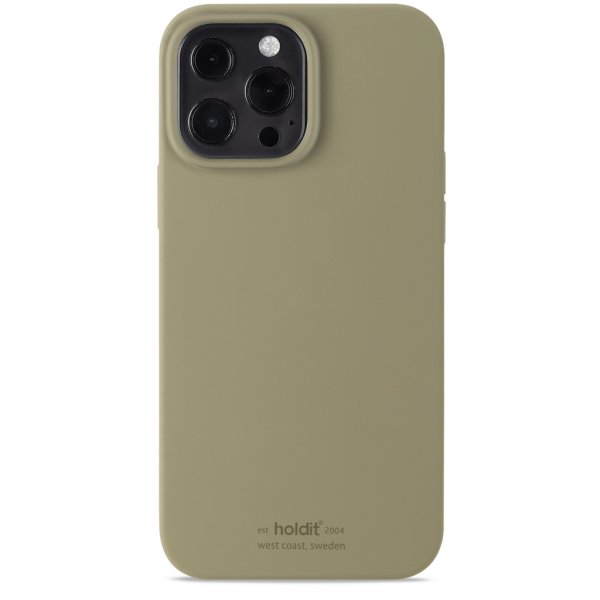 holdit iPhone 13 Pro Max Skal Silikon Khaki Green