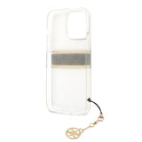 Guess iPhone 13 Pro Max Skal Stripe Charm Brun
