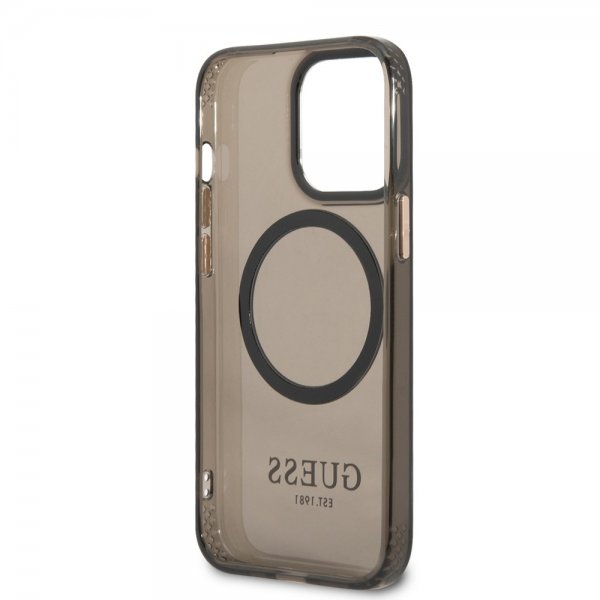 Guess iPhone 13 Pro Max Skal Translucent MagSafe Svart