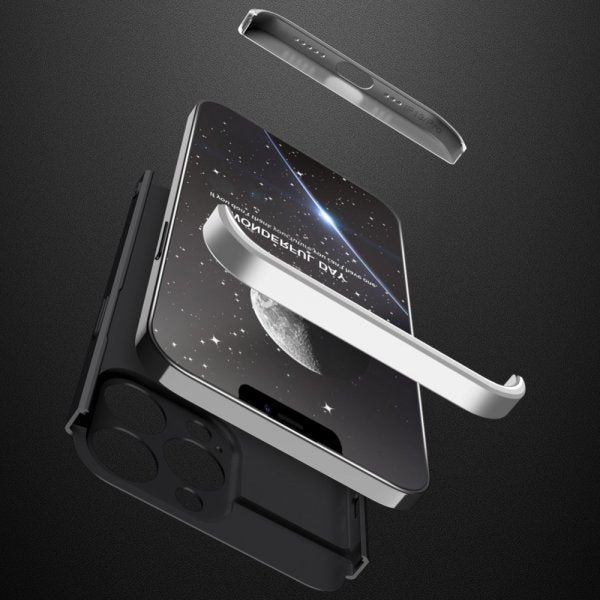 GKK iPhone 13 Pro Max Skal Tredelat Svart Silver