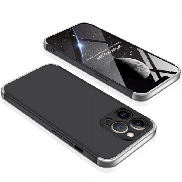 GKK iPhone 13 Pro Max Skal Tredelat Svart Silver