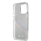 BMW iPhone 13 Pro Max Skal Tricolor Stripe Transparent Svart