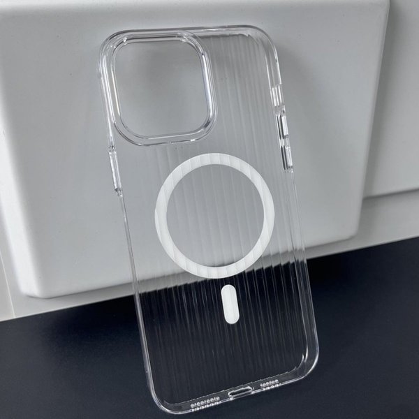 iPhone 13 Pro Skal Korrugerad MagSafe Transparent