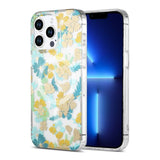 iPhone 13 Pro Skal Blommönster MagSafe Turkos