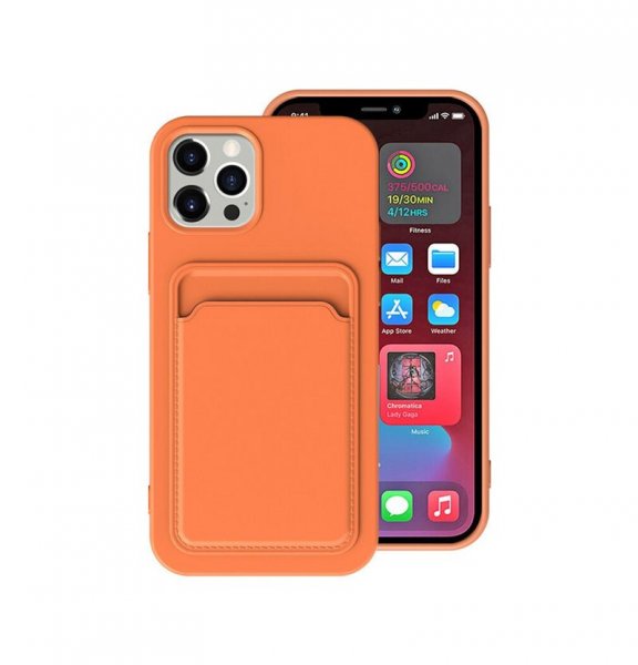 iPhone 13 Pro Skal Korthållare Orange
