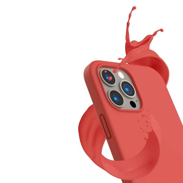 Rvelon iPhone 13 Pro Skal Silikon Rosa