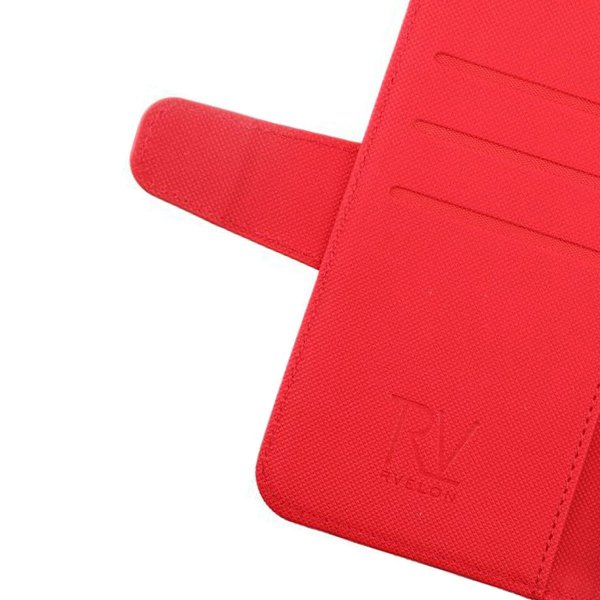 Rvelon iPhone 13 Pro Fodral Utfällbart Kortfack Röd