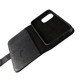 Rvelon iPhone 13 Pro Fodral Äkta läder Kortfack Svart