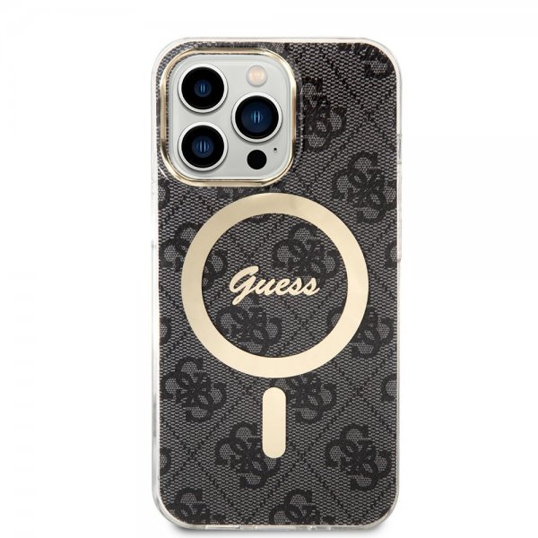 Guess iPhone 13 Pro Skal 4G Pattern MagSafe Svart