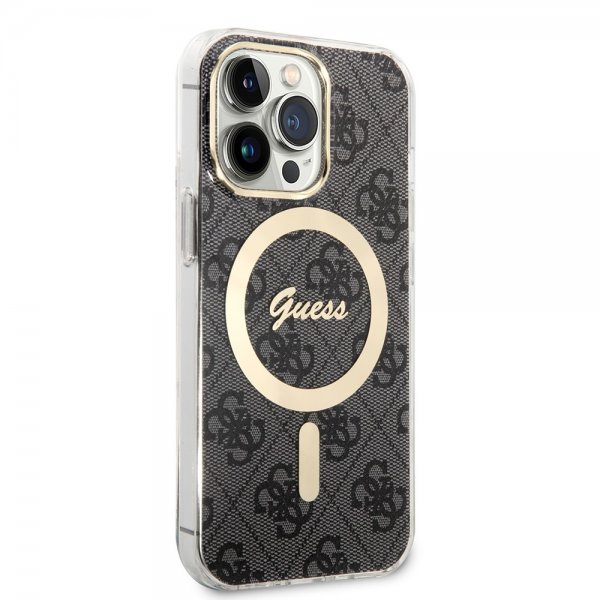 Guess iPhone 13 Pro Skal 4G Pattern MagSafe Svart