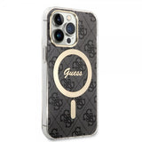 Guess iPhone 13 Pro Skal 4G Pattern MagSafe Svart