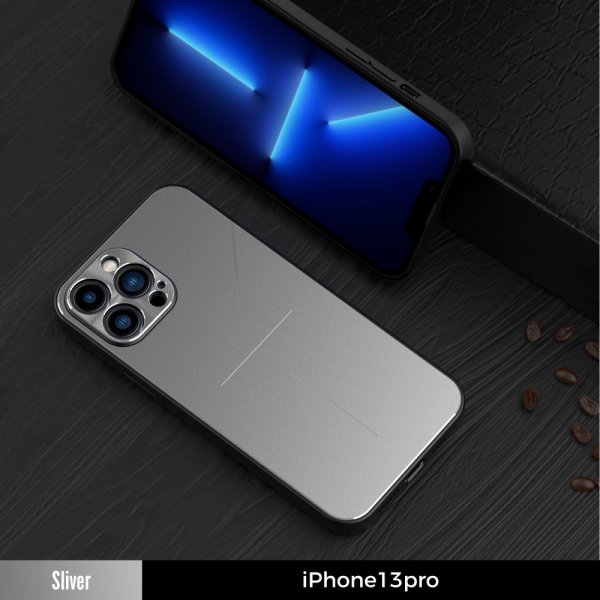 R-JUST iPhone 13 Pro Skal Aluminium Silver