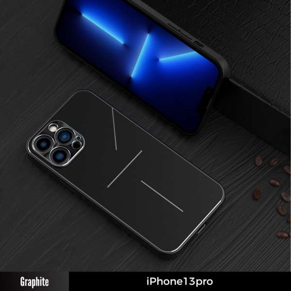 R-JUST iPhone 13 Pro Skal Aluminium Svart