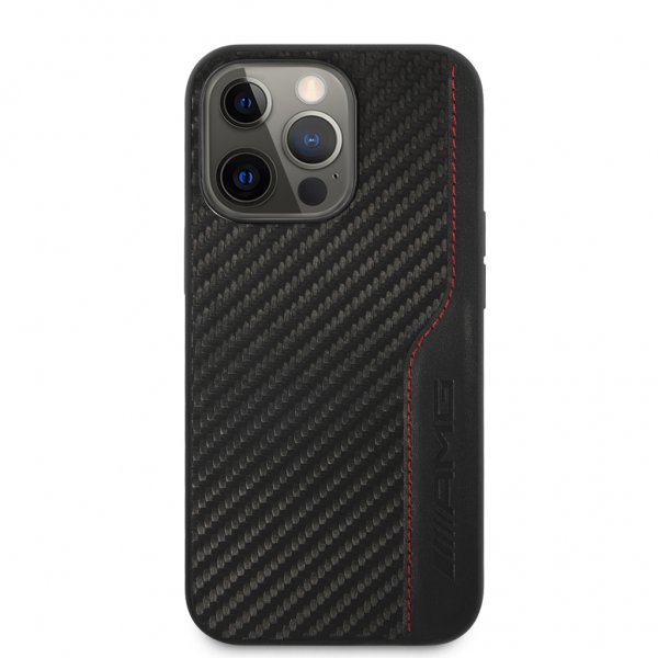 AMG iPhone 13 Pro Skal Carbon Effect Stitching Svart