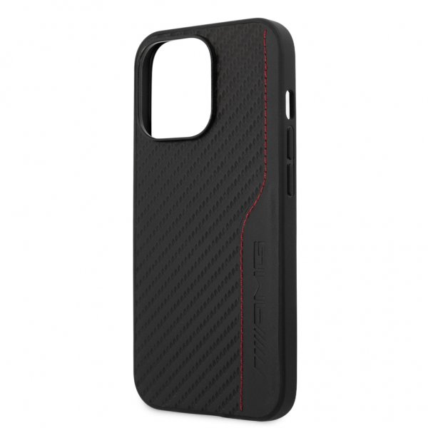 AMG iPhone 13 Pro Skal Carbon Effect Stitching Svart