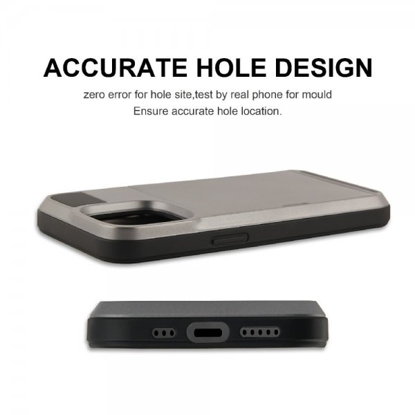 iPhone 13 Pro Skal Card Slide Svart