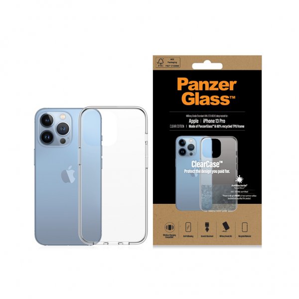 PanzerGlass iPhone 13 Pro Skal ClearCase Transparent