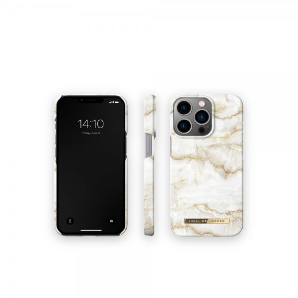 Ideal of Sweden iPhone 13 Pro Skal Fashion Case Golden Pearl Marble