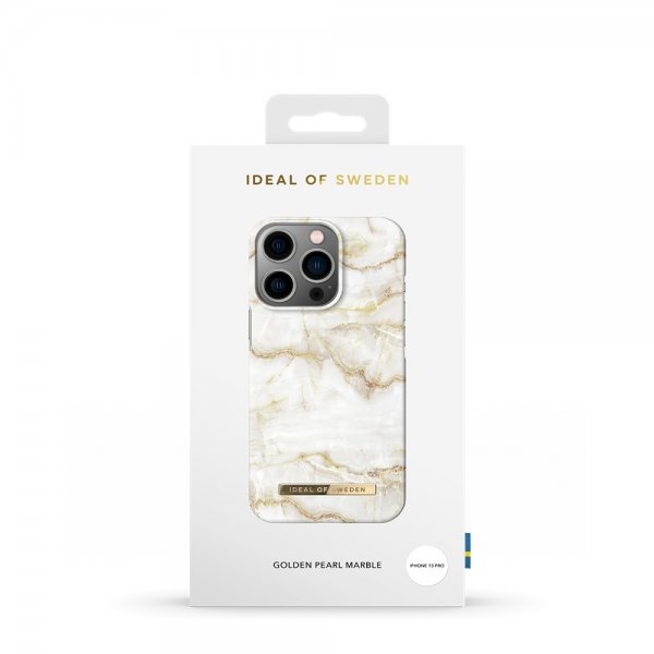 Ideal of Sweden iPhone 13 Pro Skal Fashion Case Golden Pearl Marble