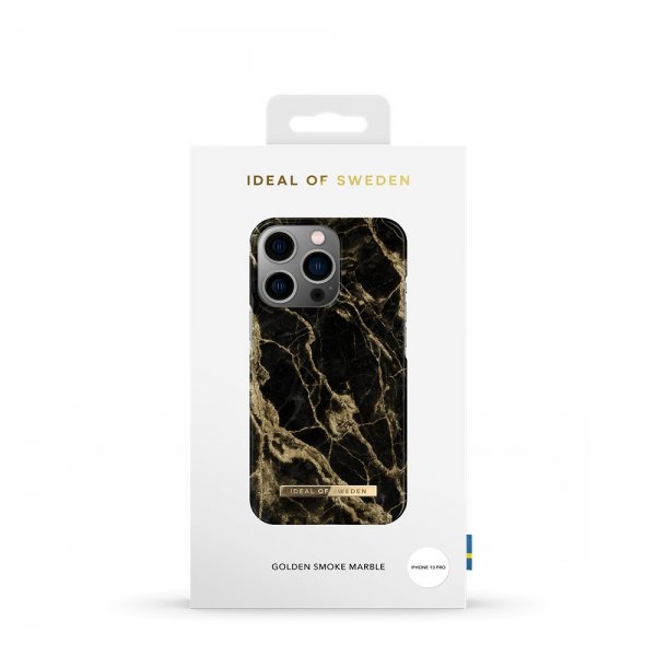 Ideal of Sweden iPhone 13 Pro Skal Fashion Case Golden Smoke Marble