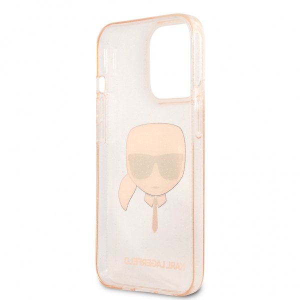 Karl Lagerfeld iPhone 13 Pro Skal Full Glitter Guld