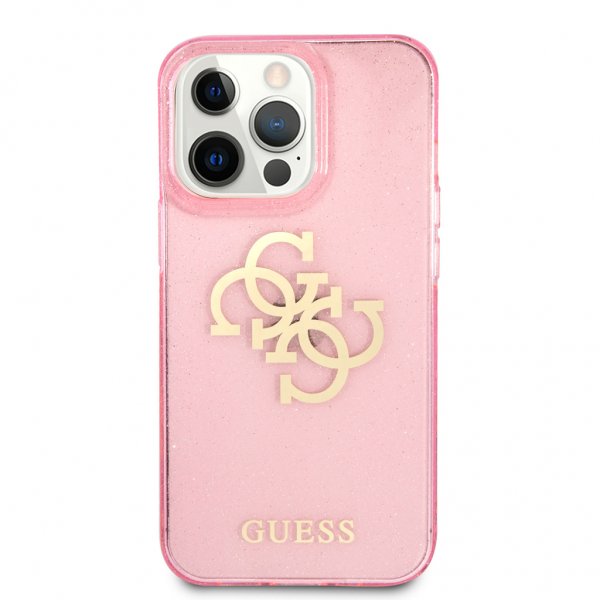 Guess iPhone 13 Pro Skal Full Glitter Rosa