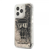 Karl Lagerfeld iPhone 13 Pro Skal Liquid Glitter Gatsby Svart