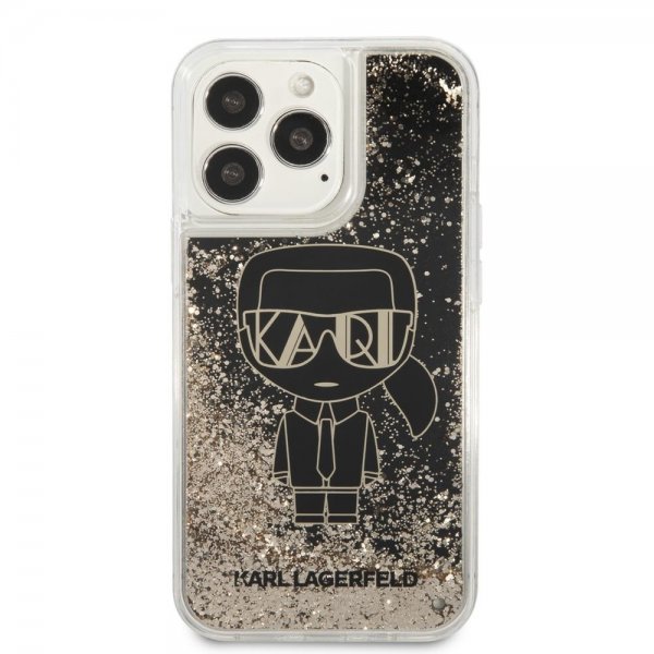 Karl Lagerfeld iPhone 13 Pro Skal Liquid Glitter Gatsby Svart