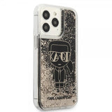Karl Lagerfeld iPhone 13 Pro Skal Liquid Glitter Gatsby Svart