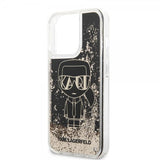 Karl Lagerfeld iPhone 13 Pro Skal Liquid Glitter Gatsby Svart