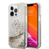 Guess iPhone 13 Pro Skal Liquid Glitter Guld