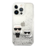 Karl Lagerfeld iPhone 13 Pro Skal Liquid Glitter Silver