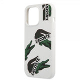 Lacoste iPhone 13 Pro Skal Liquid Silicone Allover Pattern Vit