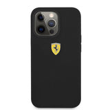Ferrari iPhone 13 Pro Skal Liquid Silicone Metal Logo Svart