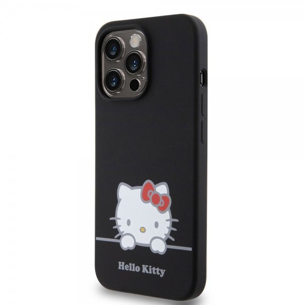 Hello Kitty iPhone 13 Pro Skal Liquid Silicone Svart