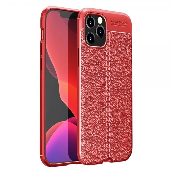 Ipaky iPhone 13 Pro Skal Litchi Röd