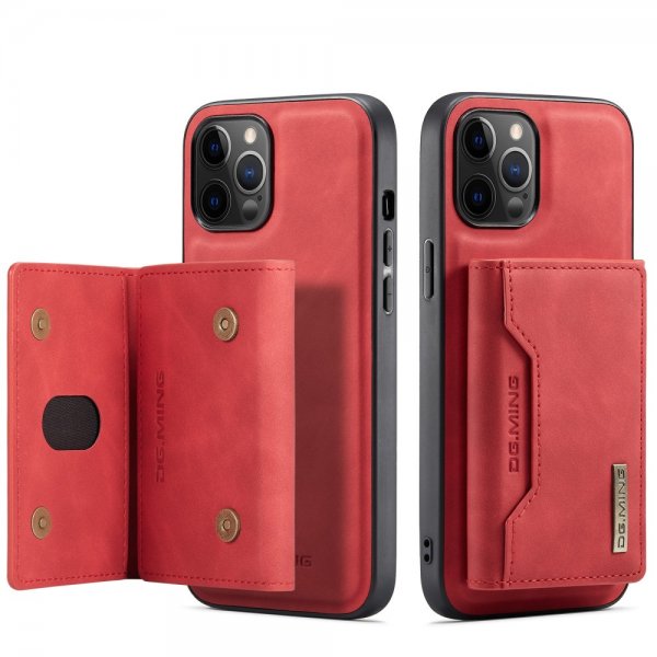 Dg.Ming iPhone 13 Pro Skal M2 Series Löstagbar Korthållare Röd