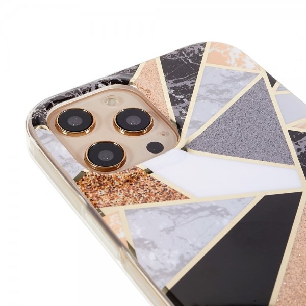 iPhone 13 Pro Skal Marmormönster Svart Vit