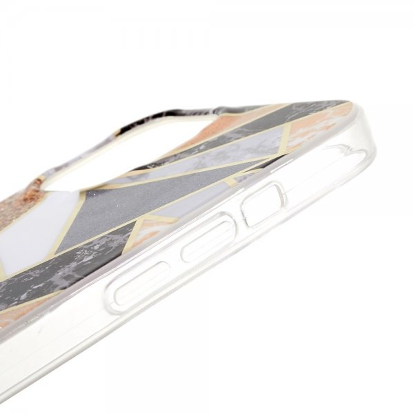 iPhone 13 Pro Skal Marmormönster Svart Vit