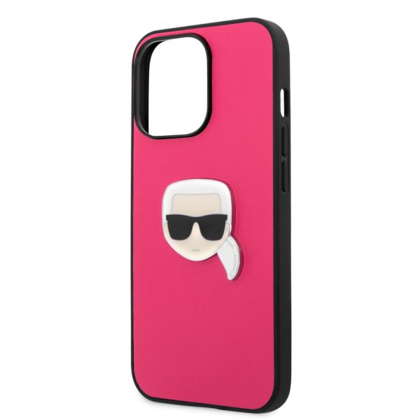 Karl Lagerfeld iPhone 13 Pro Skal Metal Logo Rosa