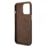 Guess iPhone 13 Pro Skal Metal Plate Logo MagSafe Brun