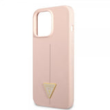 Guess iPhone 13 Pro Skal Metal Triangle Rosa