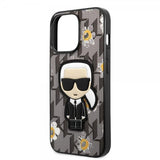 Karl Lagerfeld iPhone 13 Pro Skal Monogram Iconic Patch Grå