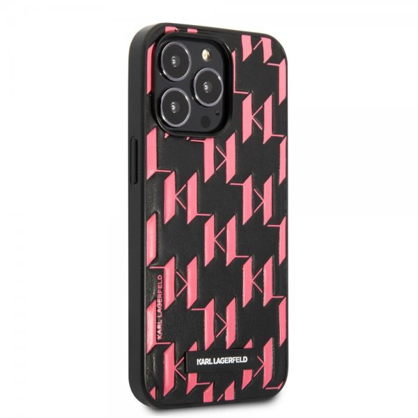 Karl Lagerfeld iPhone 13 Pro Skal Monogram Pattern Rosa