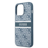 Guess iPhone 13 Pro Skal Printed Stripe Blå