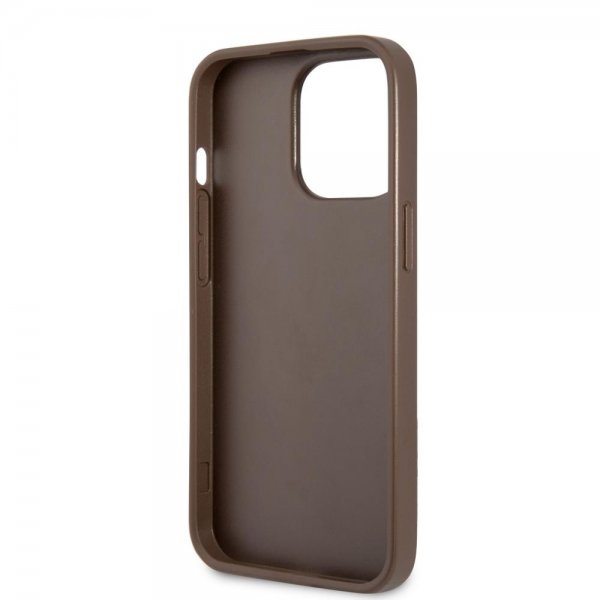 Guess iPhone 13 Pro Skal Printed Stripe Bottom Brun