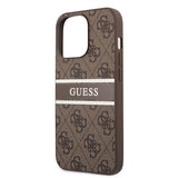 Guess iPhone 13 Pro Skal Printed Stripe Brun